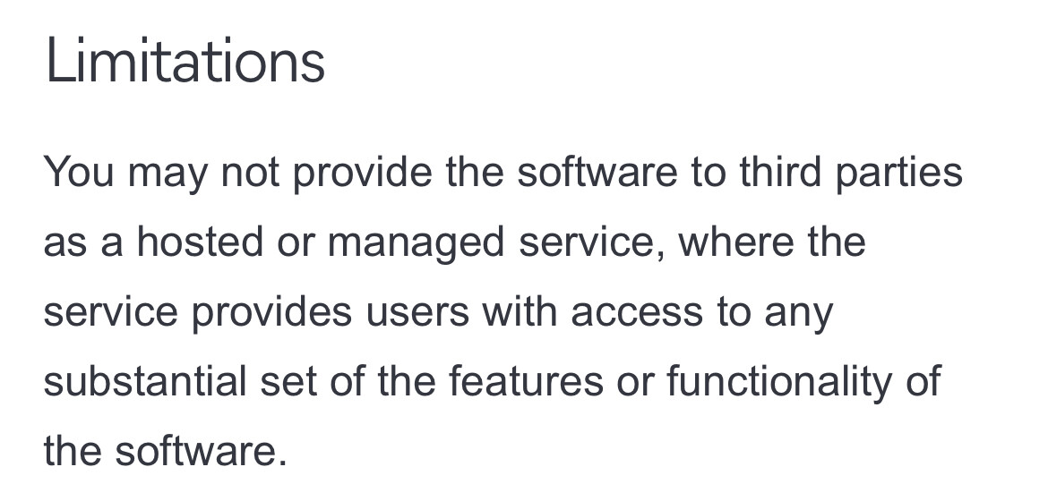 Extract from the ElasticSearch license