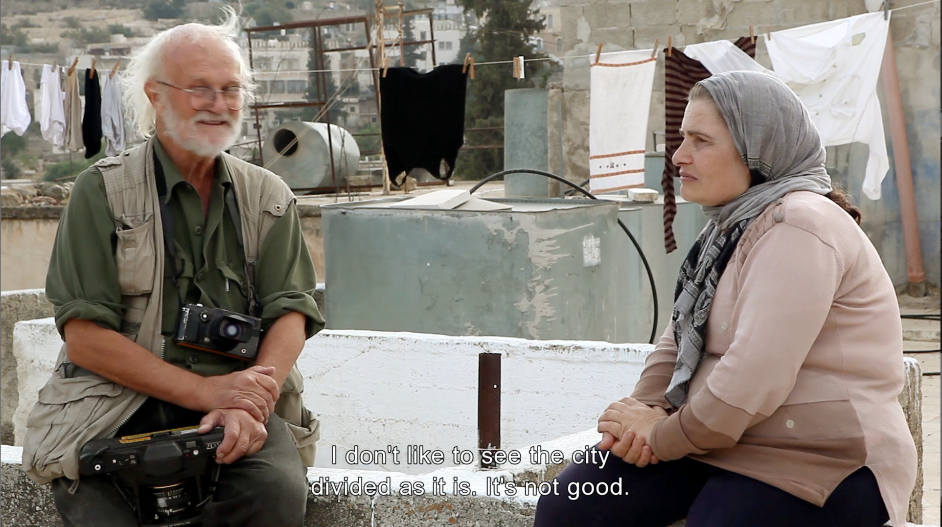 I recently saw "Koudelka: Shooting Holy Land" made by Gilad Baram. Koudelka landscape perspective showed it is in the region and maybe the reason why we are here today in such situation."I don't like to see the city divided as it is. It's not good." 